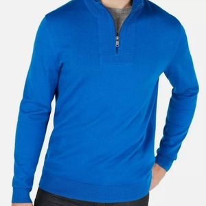 Alfani 1/4 zip blue sweater